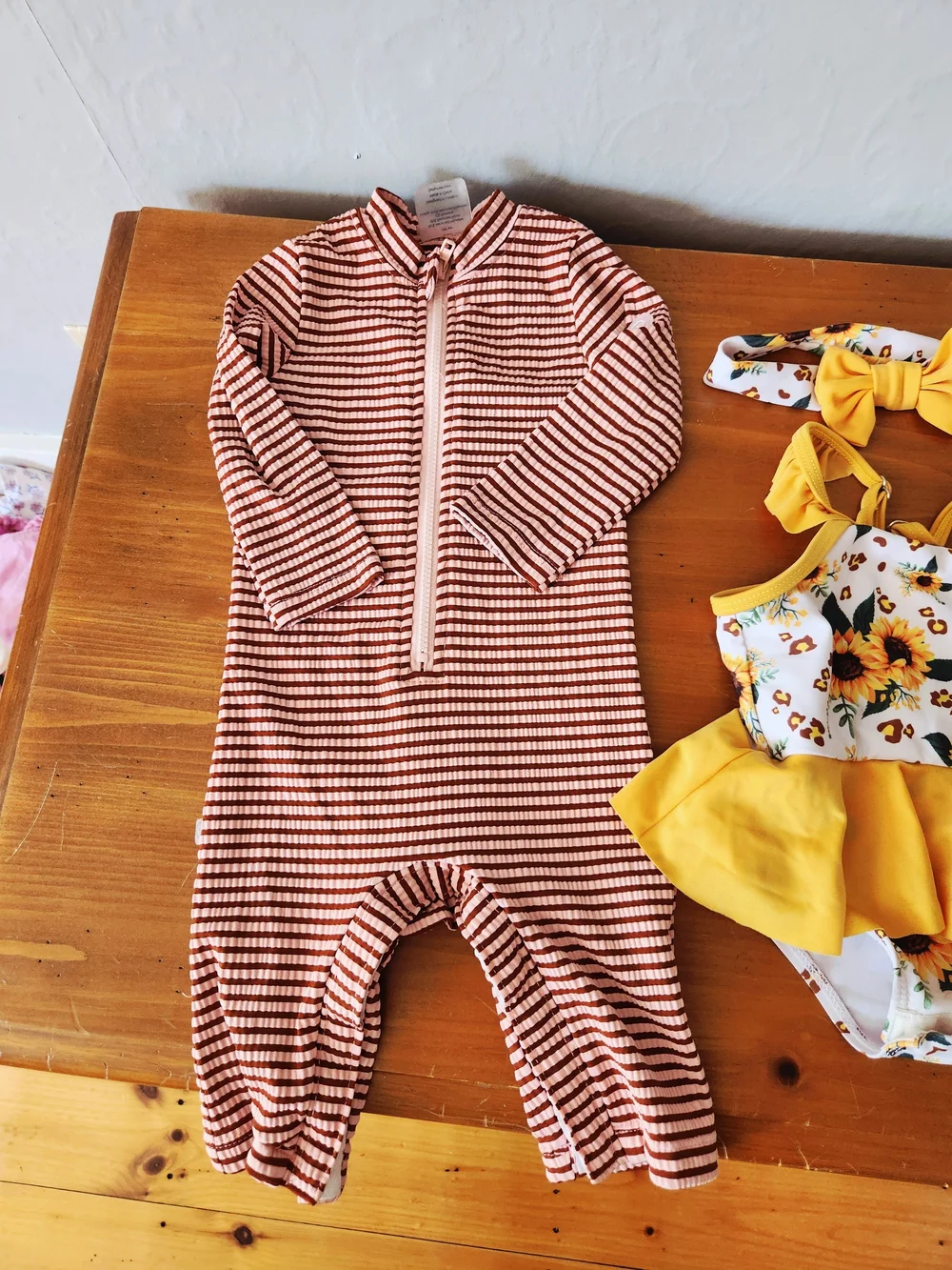 Baby Girl Size 0-6 Month Swimsuit Bundle